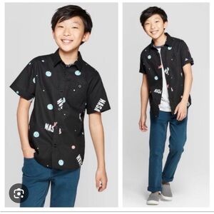 Buzz Aldrin Space NASA button up size S